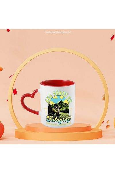 StoryGift Romania Photographer Mug Among the Silent, That's How I Hunt Adventure, 330ml, Ceramic with Heart Handle, With, STG
