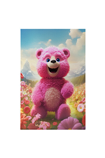 StoryGift Romania Tablou Canvas: Pufosul Ursulet Cu Ochii Albastri Pe Campul ...