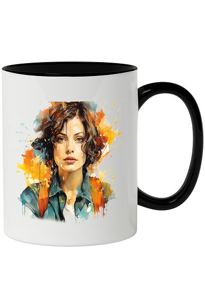 StoryGift Romania Jennifer Connelly Mug, Actress, Movie Lovers, Multicolor 330 ml, Ceramic, With ,STG