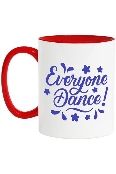 StoryGift Romania The mug with stars and the message in English urging everyone to dance with Man, Cu, STG