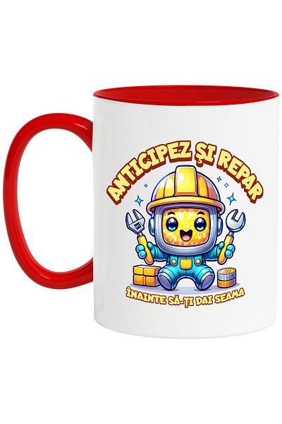 StoryGift Romania Engineer Mug I anticipate and fix before you know it, 330ml, Ceramic with Handle, With,STG.
