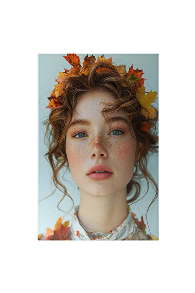 StoryGift Romania Tablou Canvas O Zi De Toamnă În Portretul Pistruiatei Cu Gâ...