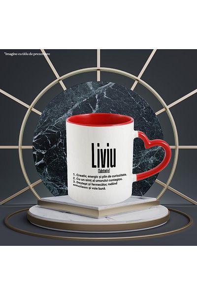 StoryGift Romania Mug With The Name Liviu, With Motivational Message, Creative, Energetic, Curious, Smart, , With ,STG.