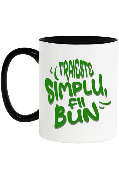 StoryGift Romania Inspirational Message Mug In Romanian Text Live Simply Be Good, 330ml, Ce, Cu, STG.