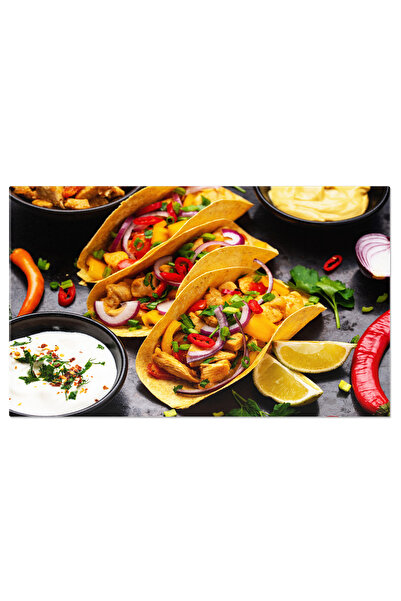 StoryGift Romania Tablou Canvas Gustari Mexicane Autentice Tacos Cu Carne, De...