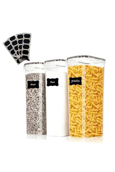 Köken Set de 3 recipiente Koken 2,8L, etanșe, plastic fără BPA, transparente/...