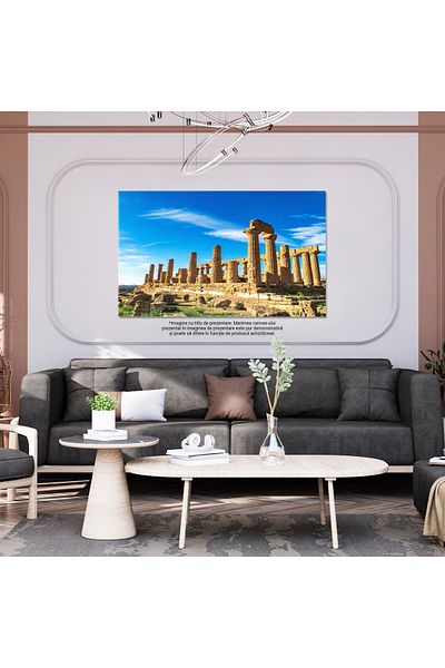 StoryGift Romania Canvas Painting 120 x 80CM with the Temple of Concordia in Agrigento - Greek Heritage, STG