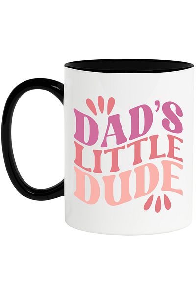 StoryGift Romania Mug for dad's little guy - text in English little boy with Black Handle, With Handle N,STG