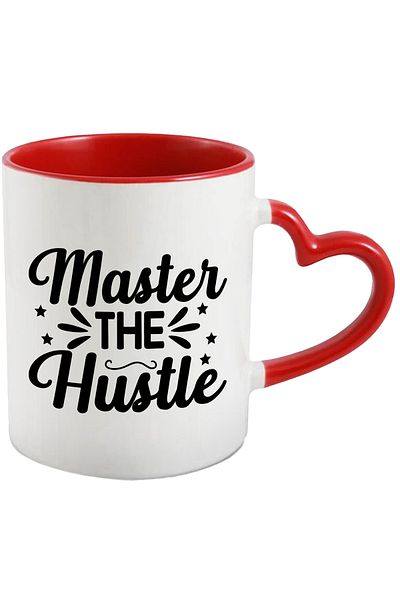 StoryGift Romania Mug with stars and message urging you to master work - effort with Handle I, With, STG