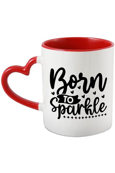 StoryGift Romania Heart mug for those born to shine - gifted with Heart Handle, With,STG.