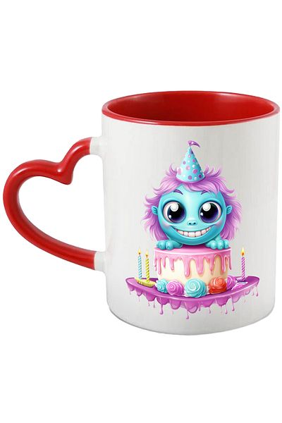 StoryGift Romania Mug with a ball-shaped creature | blue | illustration | joy | anniversary, With ,STG