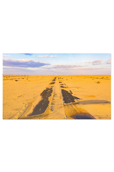 StoryGift Romania Tablou Canvas Cercul De Navigatie In Desert Desert, Aerial,...