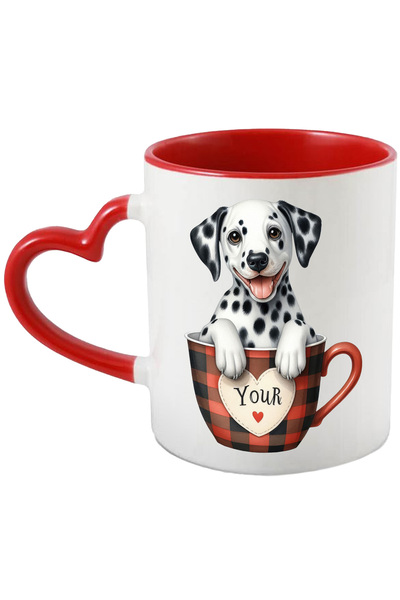 StoryGift Romania Cana cu un catel Dalmatian, ilustratiesta intr-o ceasca, im...