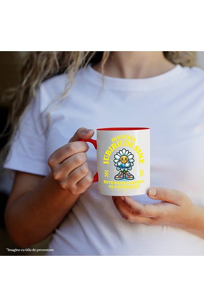 StoryGift Romania Mug Learning self-love-It's the first secret, 330ml, Ceramic with Red Handle, With Ma,STG