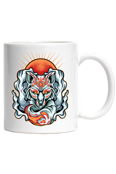 StoryGift Romania Cana Cu Apus, Lup, Flacari, Fum, Raze, Animal, Asiatic, Fan...