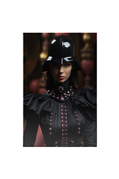 StoryGift Romania Tablou Canvas: Contesa In Negru Croiala Costum, Intuneric, ...