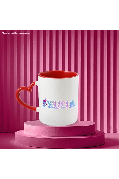 StoryGift Romania Mug With Name Felicia, Unicorn, Princess, Fairytale, Cute, 330ml, Ceramic with, With, STG.