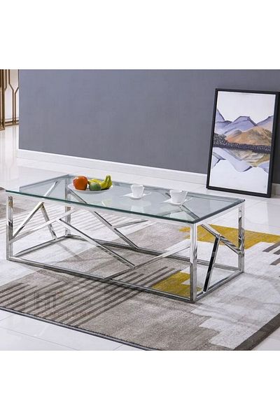 private house Silver center serving table (120*60)