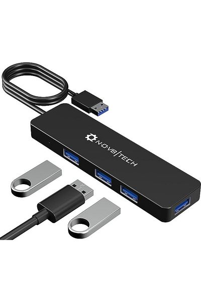 Karll 4-port Usb 3.0 Hub - Compatible With Pc, Laptops, Macbook Pro And Air M1 M2 2016-2023