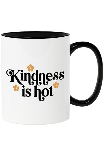 StoryGift Romania Popcorn mug with the message in English "Kindness is hot" - kindness is hot, With ,STG