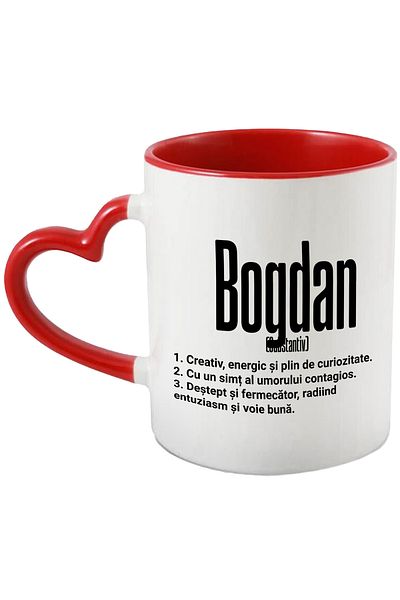 StoryGift Romania Mug With The Name Bogdan, With Motivational Message, Creative, Energetic, Curious, Smart,, With ,STG.