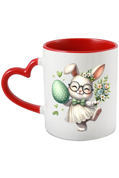 StoryGift Romania Cana cu o iepuroaica in rochita alba, ilustratie, ou vopsit...