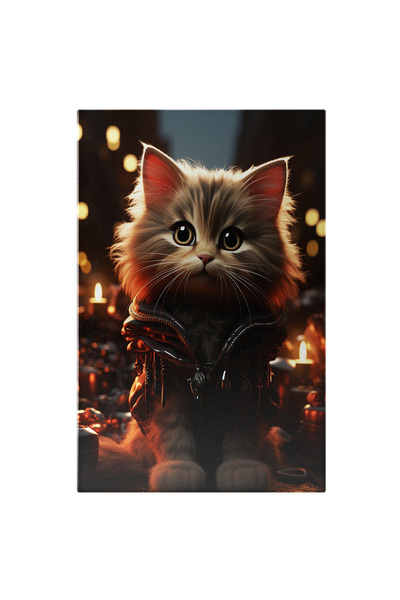 StoryGift Romania Tablou Canvas: Portret Cu Felina In Costum Din Latex, Intun...