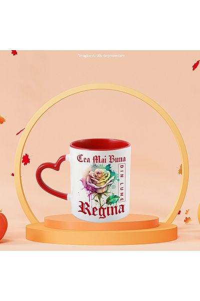 StoryGift Romania Mug With The Text The Best Queen, In The World, Flower, Colorful Rose, Waterco, With,STG.