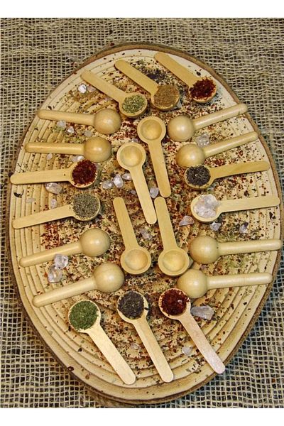 garaccu Natural 6 Bamboo Measuring Spoons Spice Spoon