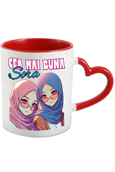 StoryGift Romania Cana Doua Fete Tinere Text Cea Mai Buna Sora, 330ml, Cerami...