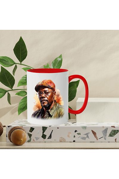 StoryGift Romania Mug With Samuel L. Jackson, Famous Actor, Superhero Movies, Multicolor 330 ml, , With ,STG