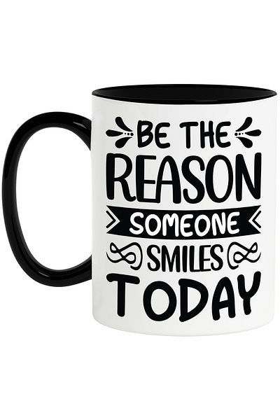 StoryGift Romania Mug with the message "Be the reason someone smiles today" - help kindness, With,STG.
