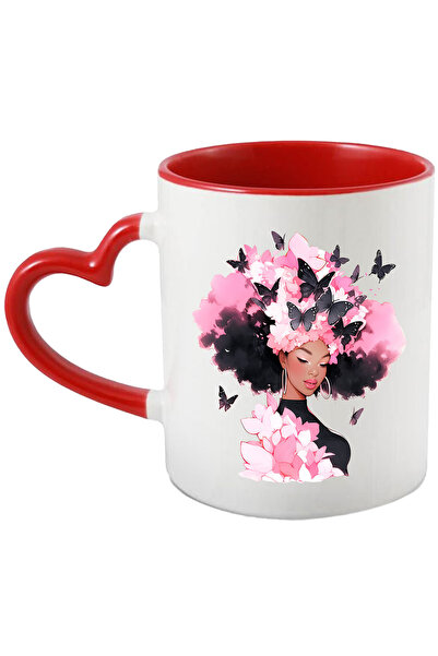 StoryGift Romania Cana cu o fata de culoare, ilustratie, draguta, fluturi neg...