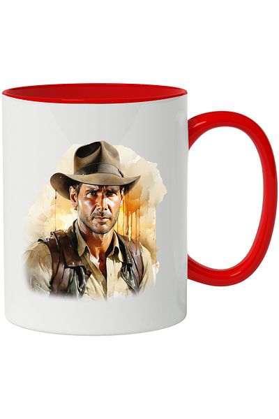 StoryGift Romania Mug With Indiana Jones, Movie, Adventure, Fictional Character, Multicolor 330 ml, Ceram, With ,STG