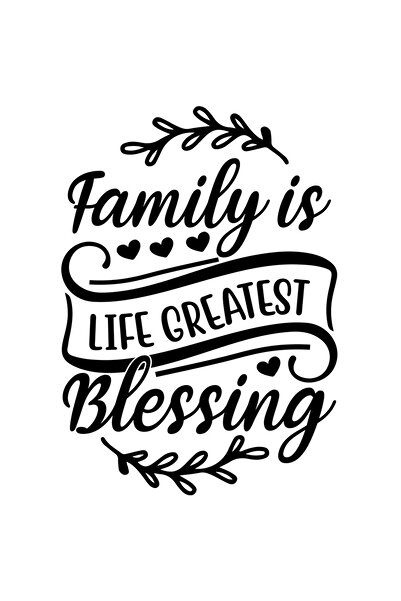 StoryGift Romania Sticker Exterior cu mesajul "Familia este cea mai mare bine...