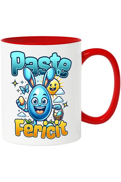 StoryGift Romania Blue Egg Mug With Bunny Ears In Search Of Easter Eggs, Text Easter, With,STG