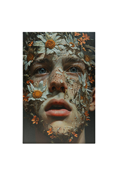 StoryGift Romania Tablou Canvas Chip Masculin Barbat Cu Ochii Albastri Si Pis...