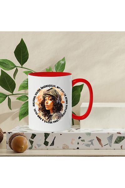 StoryGift Romania Mug With Message Aaliyah Angel Voice R&b, Music, Multicolor 330 ml, Ceramic, With ,STG