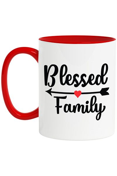 StoryGift Romania Heart mug for a blessed family - understanding love peace help, With, STG