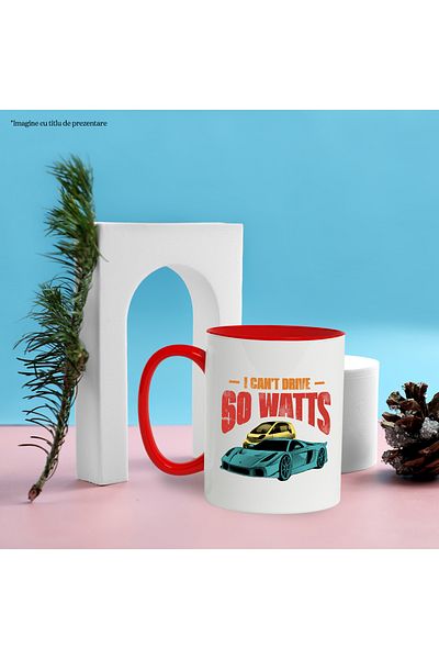 StoryGift Romania Mug With Message In English I Can’t Drive 60 Watts, Cars, Sport, Smart, Multicolor, With ,STG