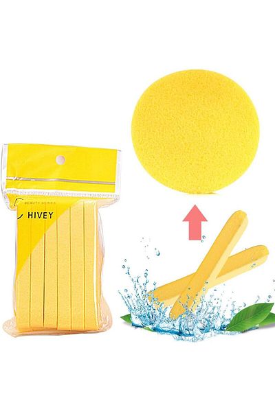 LA PERLA TECH Compressed Facial Round Sponges for Women 12pcs