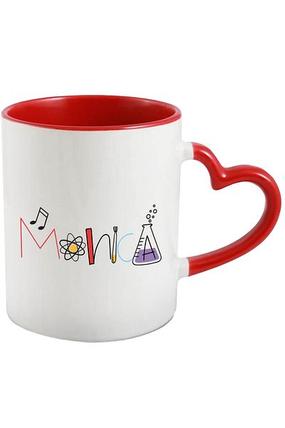 StoryGift Romania Mug With Name Monica, School, Chemistry, Subjects, Algebra, Geometry, 330ml, Ceram, With, STG.