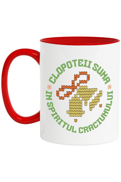 StoryGift Romania Bells Mug Ringing in the Spirit of Christmas Holidays, 330ml, Ceramic with Ro Handle, With, STG