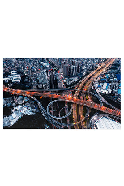 StoryGift Romania Tablou Canvas - Orasul Inghetat - Lumini Urbane Intr-o Noap...