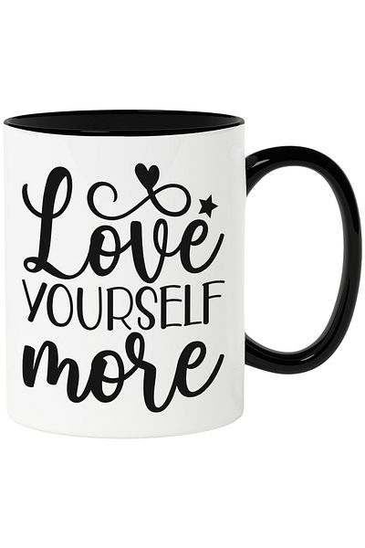 StoryGift Romania Mug with a heart and a message that encourages you to love yourself more, With ,STG