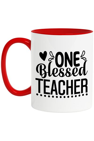 StoryGift Romania Heart mug for a blessed teacher - respectful students, With, STG