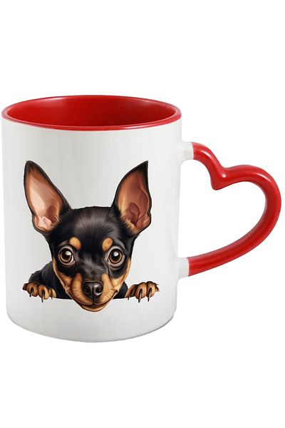 StoryGift Romania Mug with a happy puppy | illustration | he is good and obedient | claws | paw, With ,STG.