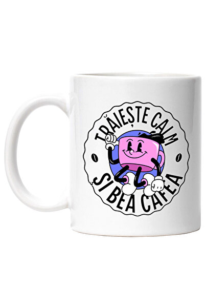 StoryGift Romania Cana Traieste Calm, Bea Cafea Ceasca Fericita Energie, 330m...