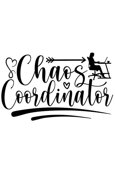 StoryGift Romania Sticker Eticheta 40CM Exterior cu textul "Chaos coordinator" - coordonatorul haosului , Vinyl