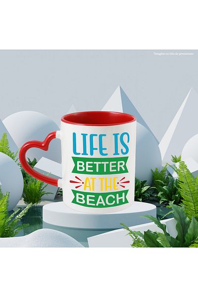 StoryGift Romania Mug for those who believe that life is much better on the beach - have fun, With ,STG.